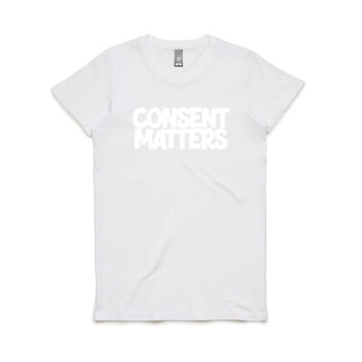 Women's 'Consent Matters' coloured tee Thumbnail